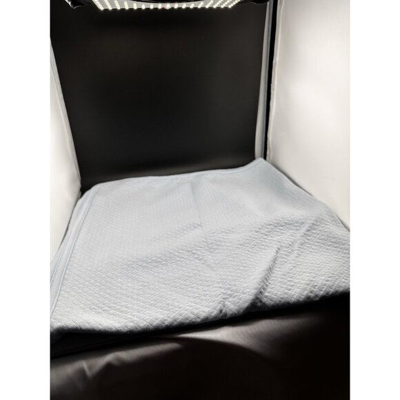 2009 Light Blue Baby Security Blanket Bears Hooded Quilted Nursery Rhyme 30 x 30 - Picture 9 of 16